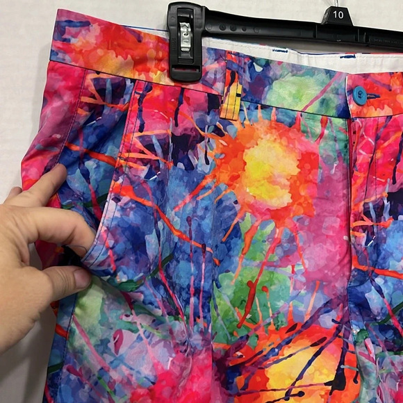 Hreski Explosion of Color Golf Shorts - Picture 2 of 7